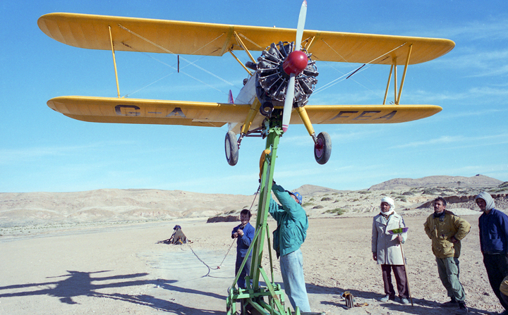 SFX crew with Stearman